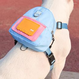 Dog Collars Pet Backpack Cartoon Outdoor Travel With The Same Traction Rope