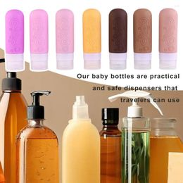 Storage Bottles 4Pcs 90ML Dispensing Bottle Leak Proof Travel Silicone Squeezable Liquid Container Shampoo Conditioner Lotion