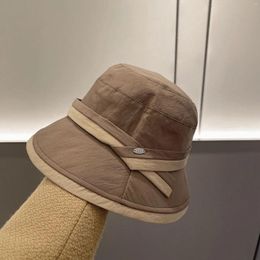 Berets Luxury Sunscreen Panama Bucket Hat Summer Spring Japanese Style Women Flat Fisherman Casual Beach Sun Hats Basin Cap