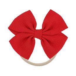 Hair Accessories Bowknot Band Girls Hairbands Soft Traceless Ribbon Fashion Bows Party Headwear Kids Head Ties 40 Drop Delivery Baby M Dhqoz