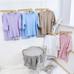 Clothing Sets Summer Modal Casual Boys And Girls Home Furnishing Set Comfortable Breathable Thin Skin Friendly Loose Sleepwear Suit