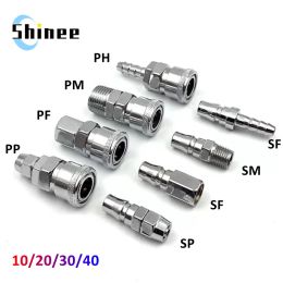 Equipments Pneumatic Fitting C Type Hose Quick Connector High Pressure Coupler Plug Socket PP SP PF SF PH SH PM 10 20 30 40 Air Compressor