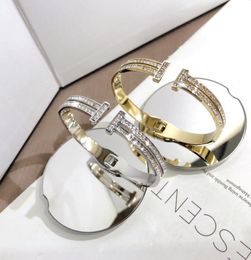 Classic Bracelets Women Bangle Luxury Designer Letter Bracelet Crystal 18K Gold Plated 925 Silver Plated Stainless steel Wedding L5035191