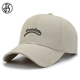 Ball Caps FS 2024 High Quality Cotton Khaki White Baseball Caps For Men Trendy Letter Design Women Face Cap Bone Trucker Hat Casquette Y240507