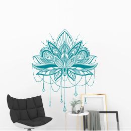 Stickers Mandala Wall Decal Mandala Lotus Decal, Gift for Her, Gift for Sister, Best Friend Gift, Henna Design Decal A12001