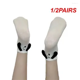 Women Socks 1/2PAIRS Tube Unique Energetic Cute Dog Design Kawaii Trend Black And Lovely Fashionable Japanese Ins Style