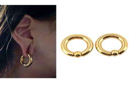 BODY PUNK Gold Plugs and Tunnels Piercing Weights Stretcher Expander Ear Gauge BCR Captive Ball Closure Nose Septum Ring 6mm6266521