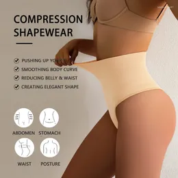 Women's Shapers Flat Belly Shaping Sexy Thong Seamless High Waist Panties Comfort Slim Underwear Tummy Control Pant Shaper Brief For Women