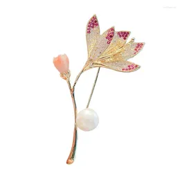 Brooches Magnolia Brooch Chinese Style Cheongsam Lapel Pin Fixed Suit Corsage