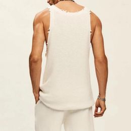 Men's Tank Tops Stylish Daily Men Male Vest Breathable Casual Knitted Skin-friendly Sleeveless Solid Color Sportwear Streetwear