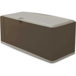 Storage Boxes Bins Extra Large Resin Weather Resident Outdoor Deck Box 120 Gal. Putty/Continental Brown for Garden/Backyard/Home/Pool Q240506