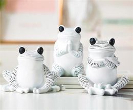 Nordic Resin Yoga Frog Animal Furniture Creative decoration of living room porch desktop Resin home statues212z5209960