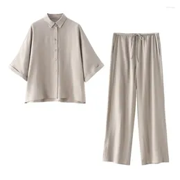 Women's Two Piece Pants FANAN 2024 Loose Casual Suit Pant Sets Womens Jogger 2 Set Official Store Woman Clothing Tracksuit