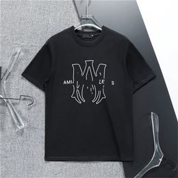 Designer Classic Men's T-shirt T Shirt 3D Letters Printed Male Female T-shirts Shirts 100% Cotton Casual Short Sleeve Streetwear Tops Tees for Mens Women s Black White TT