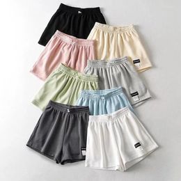 Women's Shorts Women Summer Casual Elastic Waist Solid Loose Female High Quality Thick Fabric Mini