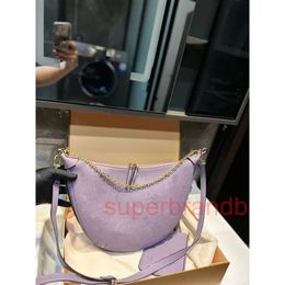 Trendy loop Underarm Bag Luxury Designer Bag Cowhide Large Moon Bag Colour Block Luxury Hardware Casual Crossbody Bag