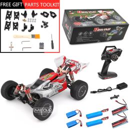 Cars Wltoys 144001 4WD 60Km/H High Speed Racing 1/14 2.4GHz RC Car Upgrade Brushless Motor 75Km/H OffRoad Drift Car With Parts Set