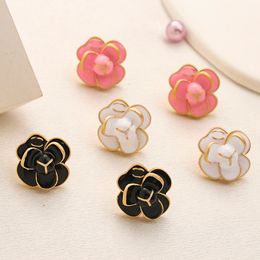 Designer Earrings 18k Gold Stainless Steel Stud Classics Flower Brand Letter Studs Famous Women Earring Wedding Party Accessory Jewelry Gifts