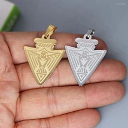 Pendant Necklaces 2Pcs/lot Slavic Viking Eagle Animal Arrow Head Spear For Necklace Jewellery Crafts Making Findings Stainless Steel Charm