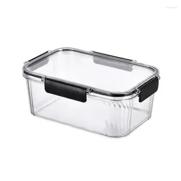 Storage Bottles Food Containers Portable Lunch Box Stackable Airtight Refrigerator Transparent With Buckles Kitchen Sealed Jar