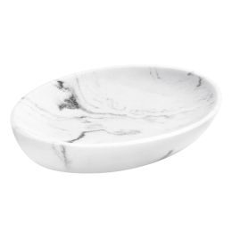 Dishes Soap Dish,Marble Look Soap Tray,Resin and Grit Soap Holder for Shower Bathroom Kitchen Sink,Bar Soap Sponge Case Box,Bar Soap