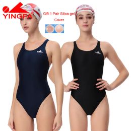 Suits YINGFA Women Professional Swimwear Chlorine Resistant Competition Training Racing Swimwear One Piece Swimsuit Pool Bathing Suit