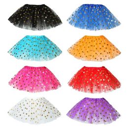 tutu Dress Fashion Kids Mesh Miniskirts Girls Princess Stars Glitter Dance Ballet Tutu Brand Sequin Party Girl Skirt Elastic Clothes d240507