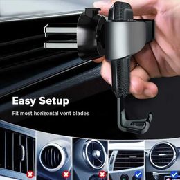 Cell Phone Mounts Holders Gravity Car Phone Holder Air Vent Clip Mount Mobile Cell Stand Smartphone GPS Support for IPhone 13 12 Phone