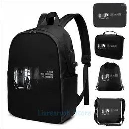 Backpack Funny Graphic Print This War Of Mine USB Charge Men School Bags Women Bag Travel Laptop