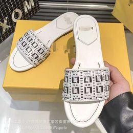sandals channelism chlooe slippers heels hot selling F woven flat foot beach shoes fashionable for women to wear externally