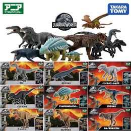 Other Toys TAKARA TOMY ANIA Jurassic World Tyrannosaurus Rex Real Simulation Wildlife Dinosaur Model Boy Toy Christmas GiftL240502