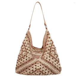 Shoulder Bags Women Beach Bag Extra Large Weave Straw Mesh Storage Fashion Swimming Hollow Out Shopper Handlebag