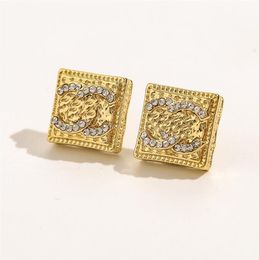 NEW Luxury Brand Women's Designer Earring Letters Stud 18K gold-plated Women earring Wedding Party Jewellry Accessories Wholesale 1783