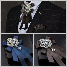 Bow Ties Men's Luxury Wedding Tie Brooch Concert Accessories Women's Suit Shirt Collar Flower Corsage Sets Handmade Jewellery Gifts