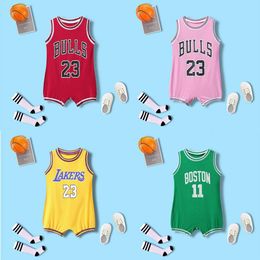 Basketball Jerseys Summer One-piece Baby Vest Men's and Women's Cotton Clothes Sports Khaki Climbing