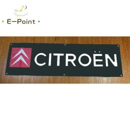 Accessories 130GSM 150D Material CITROEN Car Black Banner 1.5ft*5ft (45*150cm) Size for Home Flag Indoor Outdoor Decor yhx137