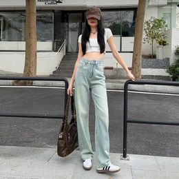 Women's Jeans Super Match Fabric High Quality Contrast Embroidery Waist Narrow Straight Trousers