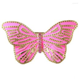 Brooches Enamel Pink Butterfly For Women Unisex Beauty Classic Insects Party Office Brooch Pin Gifts