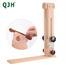 QJH Leather Stitching Hand Stitching Horse Table Desktop DIY Sewing Clamp Craft Working Tools 180° Adjustable Beech Wood 240419