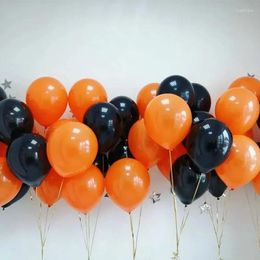 Party Decoration 31pcs Orange Black Latex Balloon Halloween Birthday Wedding Set Festival Supplies