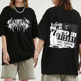 Men's T-Shirts Ghostemane Graphic Print T Shirt Fashion Hip Hop Metal Rock Gothic T Shirt Strtwear Plus Size T Shirt Women T240506