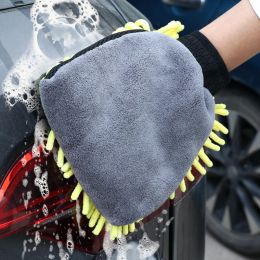 Gloves Car Wash Glove Chenille Coral Soft Microfiber Gloves Car Cleaning Towel Cloth Rags Mitt Wax Auto Detailing Brush Cleaning Tools