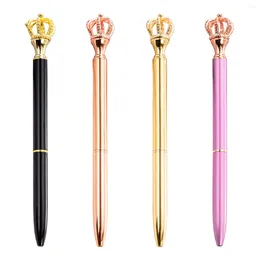 Piece Creative Multicolor Crown Ballpoint Pen Metal Office Rotate School Stationery