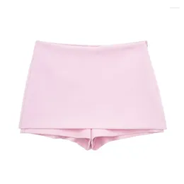 Skirts Pink Skorts For Women Low Waist Mini Skirt Pants Y2K Casual Women's Skort Wrap Summer Short Woman Fashion Girls