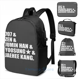 Backpack Funny Graphic Print Mystic Messenger USB Charge Men School Bags Women Bag Travel Laptop