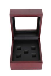 drop wooden display box championship ring collectors display case 5 slot7680456