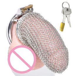 Products Stainless Steel Mesh Male Chastity Device Smooth and Light Cock Cage Sex Toys for Men Penis Urethral Lock Adult Game