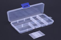 New 10 Compartments Pouch Storage Box Transparent Fishing Lure Square Fishing Box Spoon Hook Lure Tackle Boxs Fish Accessory Boxs1744262