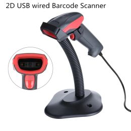 Scanners Barcode Scanner 2D USB wired Bar Code Reader AK18 Laser Automatic Portable Handheld QR Code Reader for POS Drop Shipping