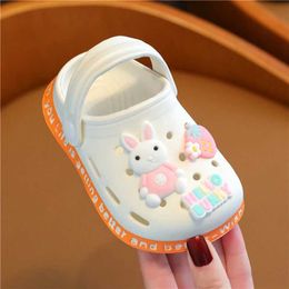 Slipper Kids Summer Outdoor Slippers Girl Baby Cartoon Pink Rabbit Antiskid Light Slippers Children Boys Cute Animal Sandals